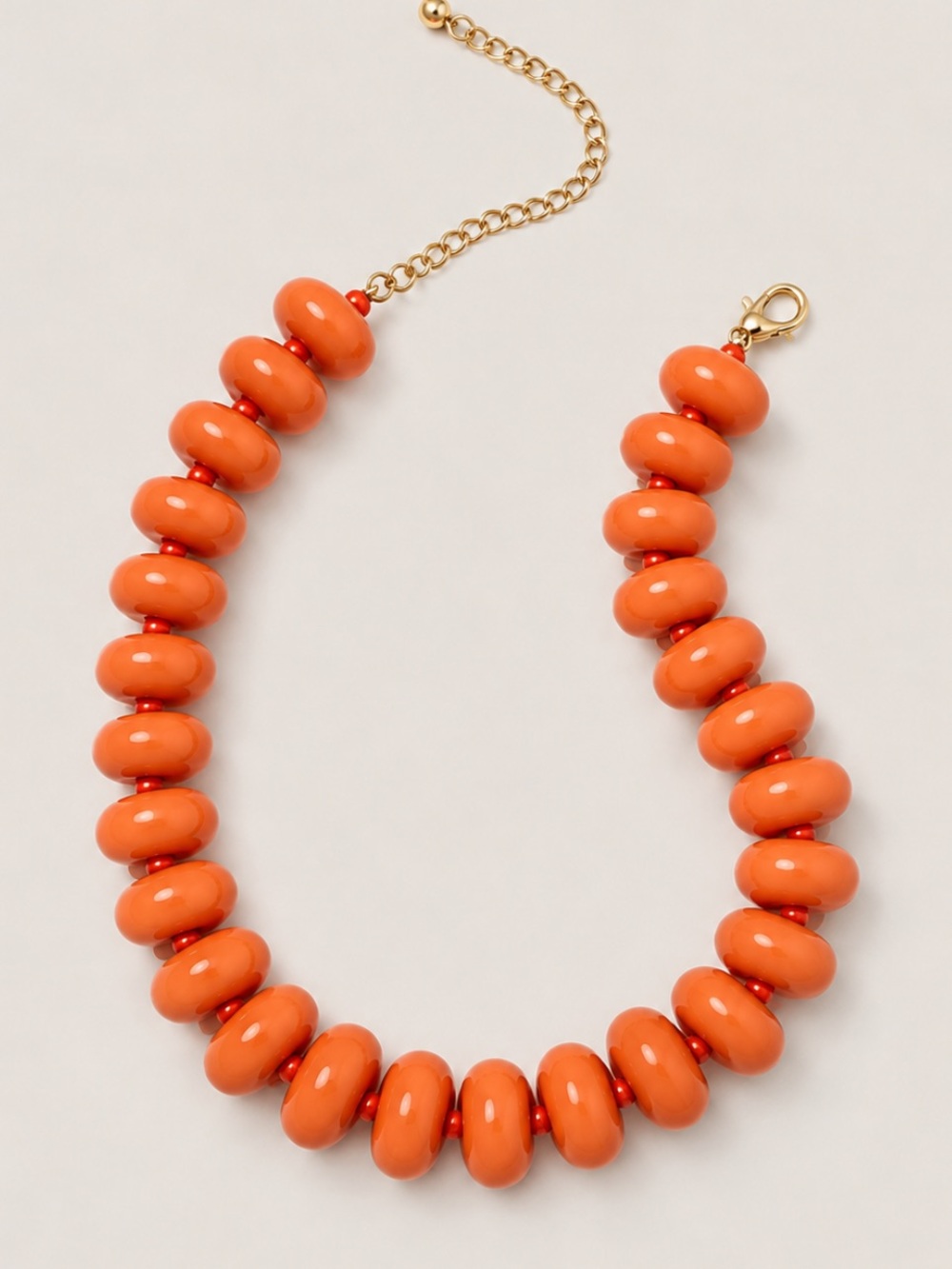 New! Orange Colorful Beaded Dopamine Necklace NWOT